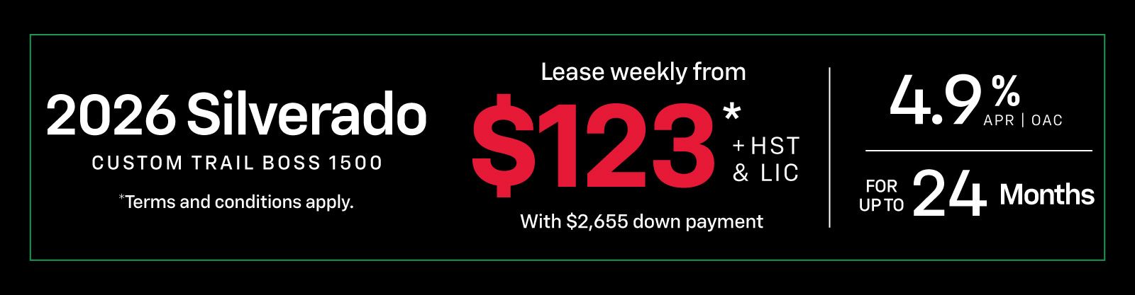 Silverado 1500 Lease Offer - VLP