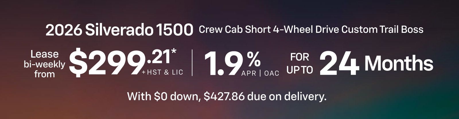 Silverado 1500 Lease Offer - VLP
