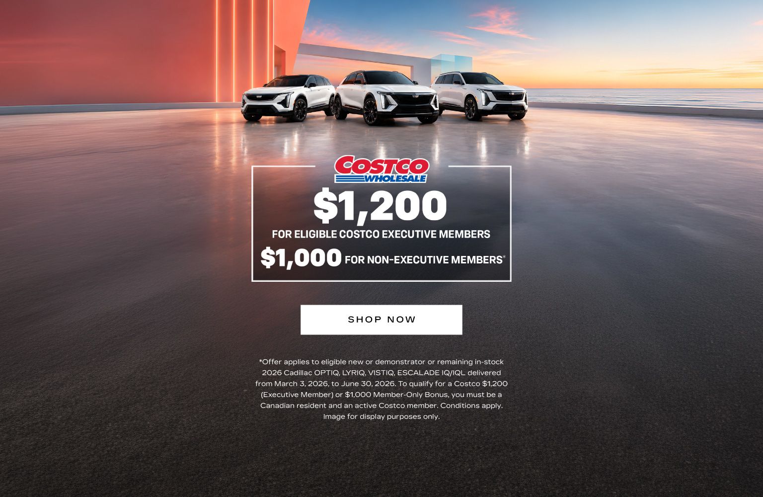 Cadillac Costco Bonus - Slider