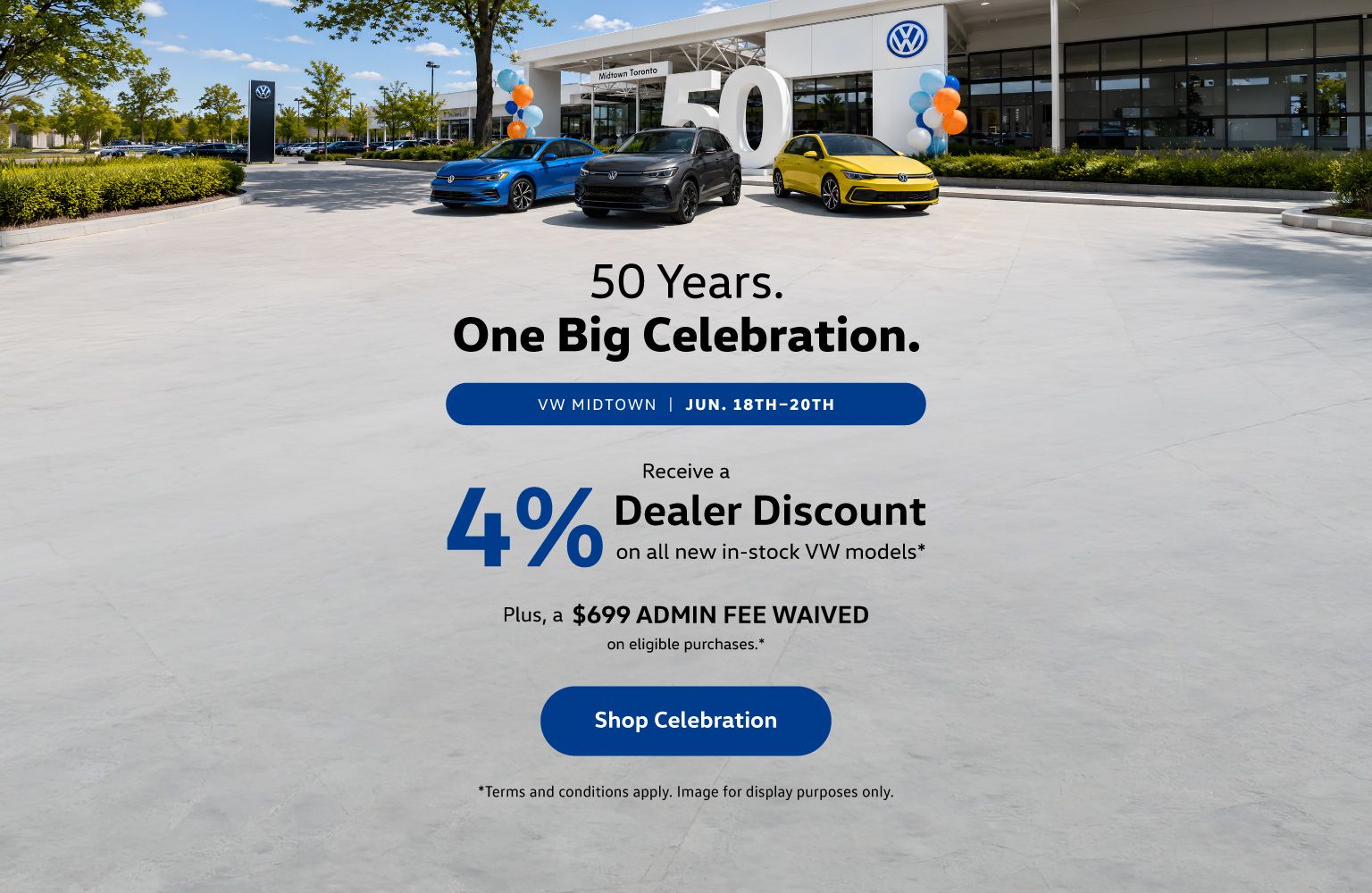 The 3-Day 50 Years Celebration Sales Event