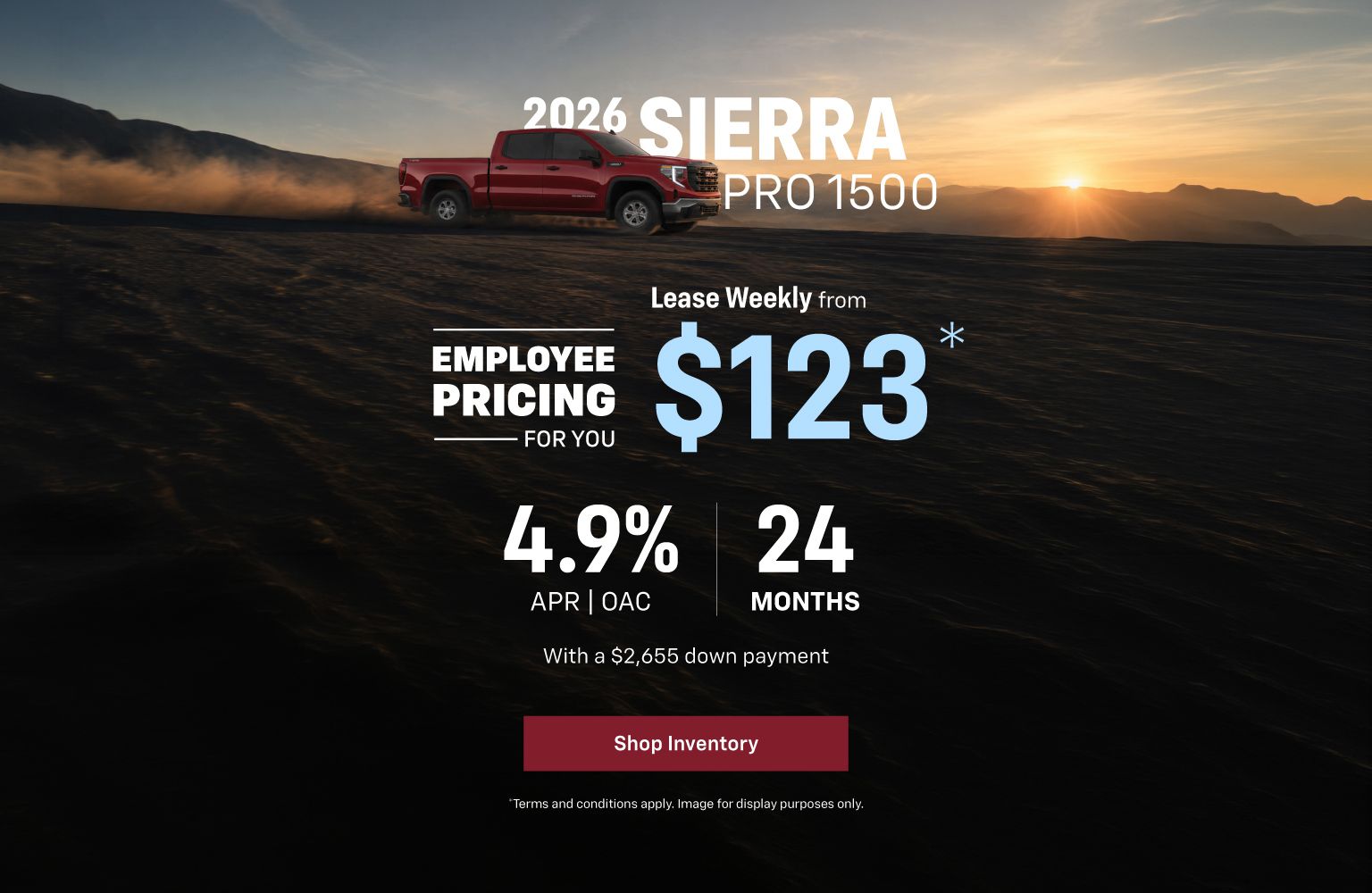 Sierra 1500 Pro Lease Offer - Slider