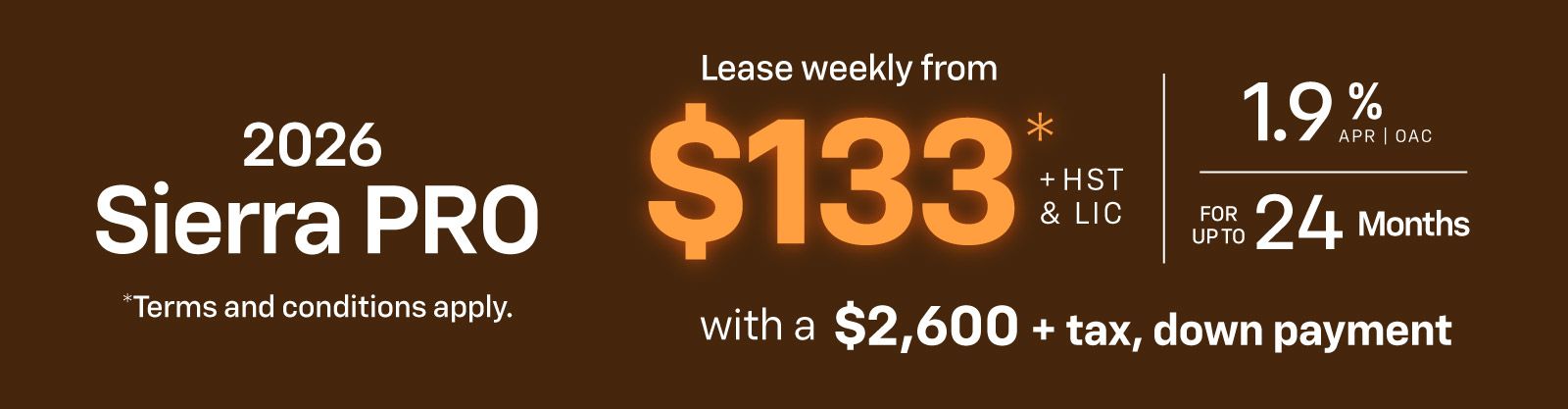 Sierra 1500 Pro Lease Offer - VLP