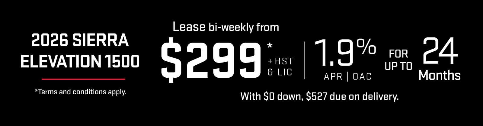 Sierra 1500 Elevation Lease Offer - VLP