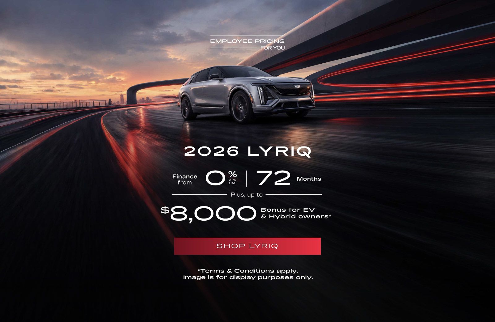 Cadillac Lyriq Finance Offer - Slider