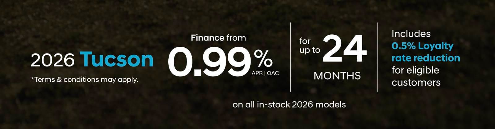 2026 Hyundai Tucson Finance VLP