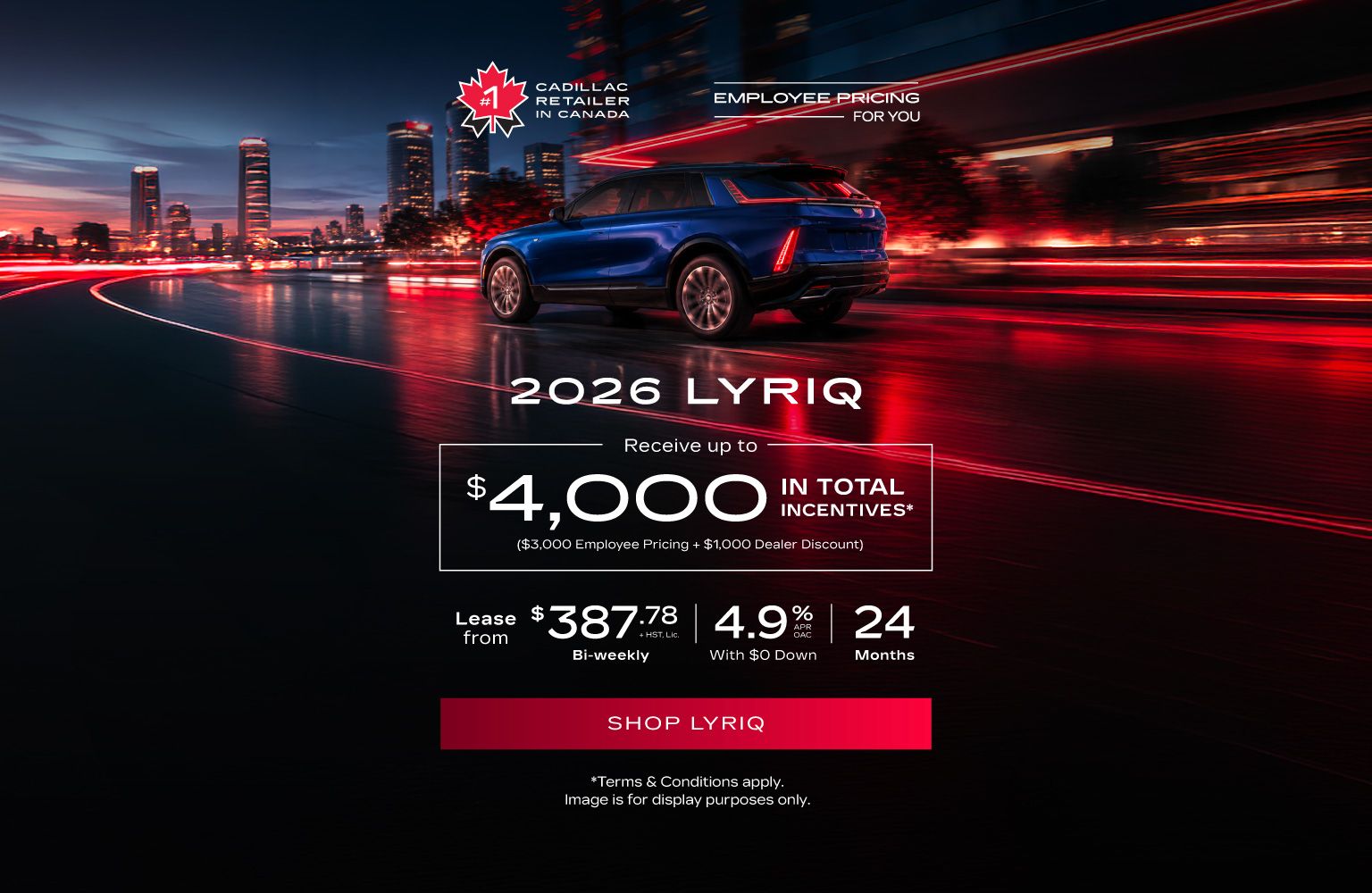 Cadillac Lyriq Lease Offer - Slider