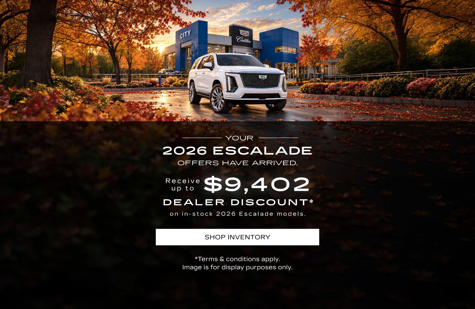Cadillac Escalade Offer - Slider