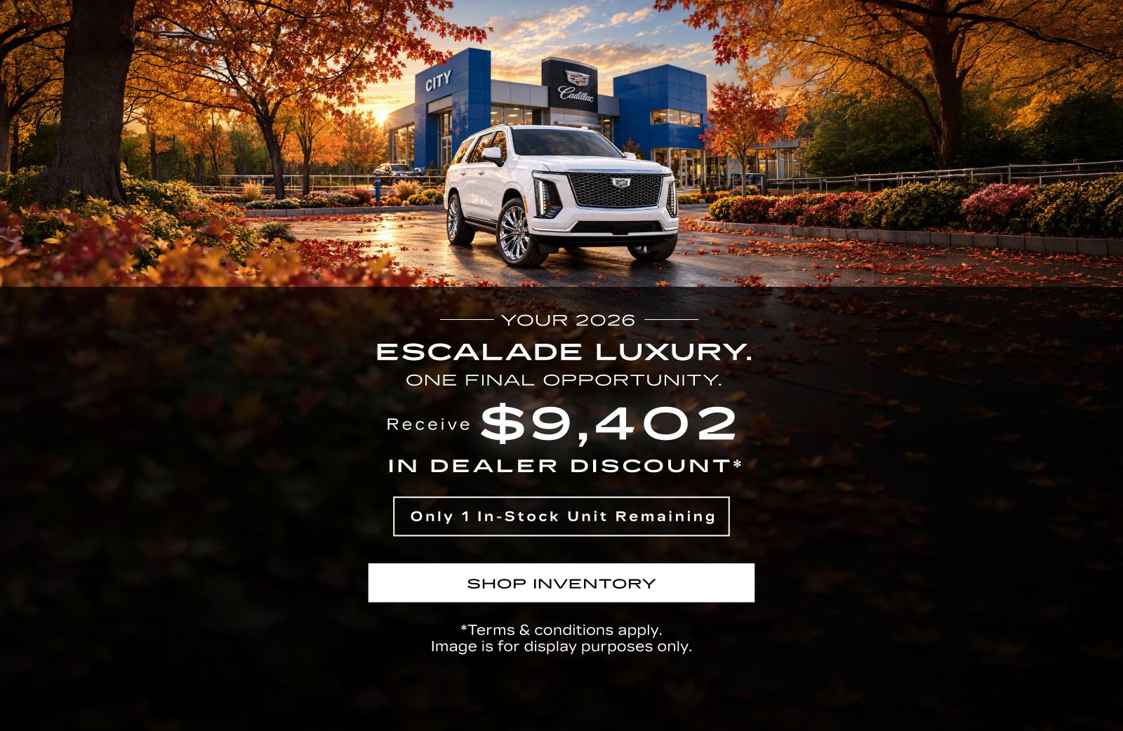 Cadillac Escalade Offer - Slider