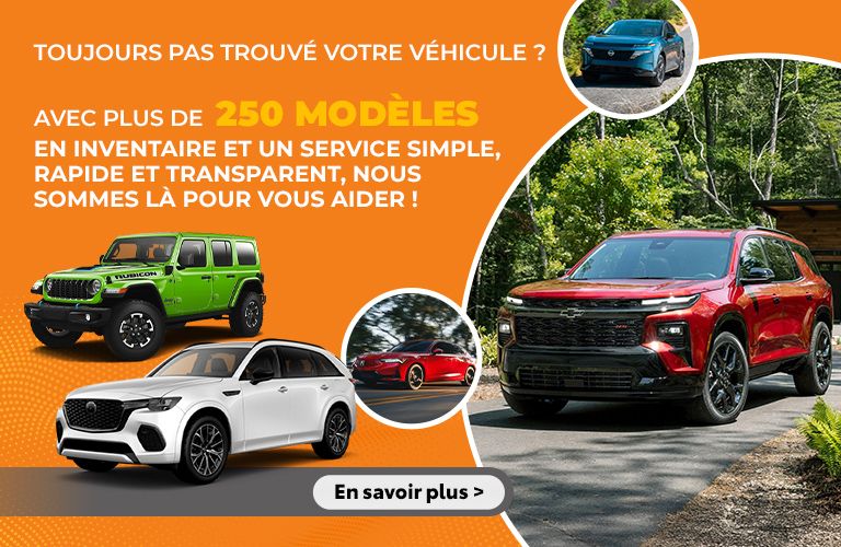 Toujours pas trouvé votre véhicule ?