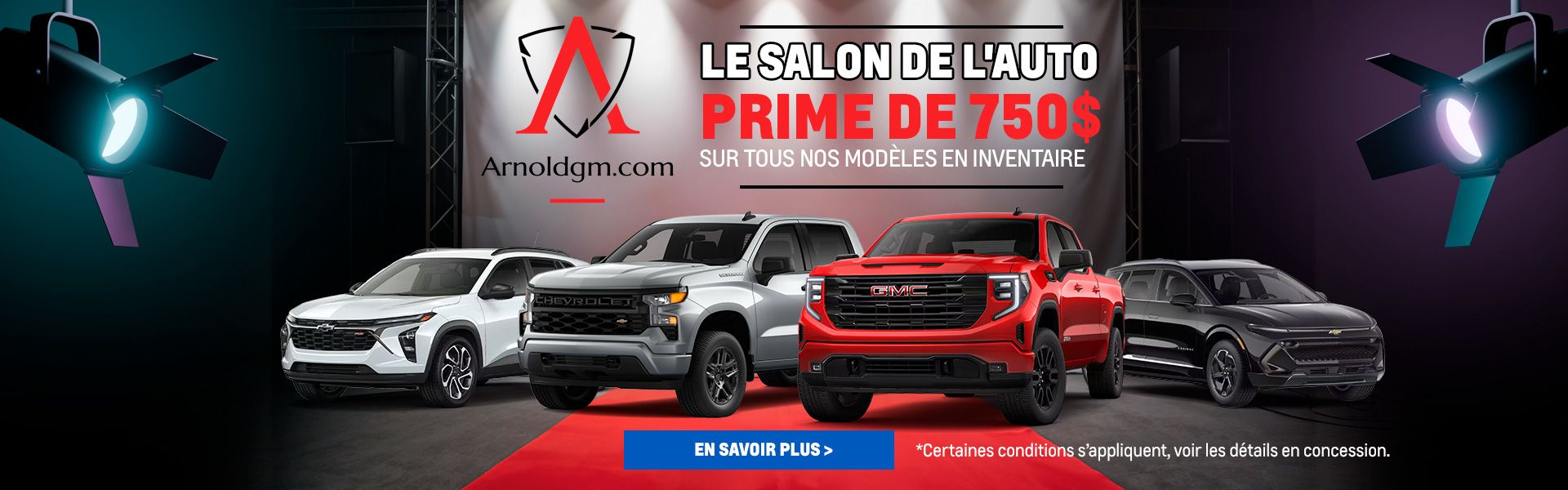 Le Salon de l'auto chez Arnold GM Bannière