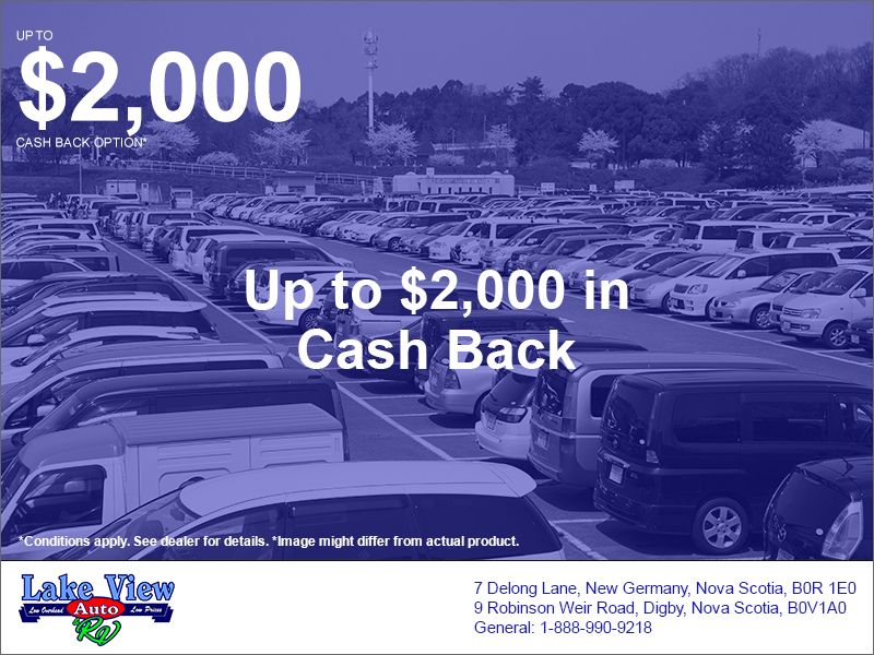 Lake View Auto in New Germany 2,000 in Cash Back