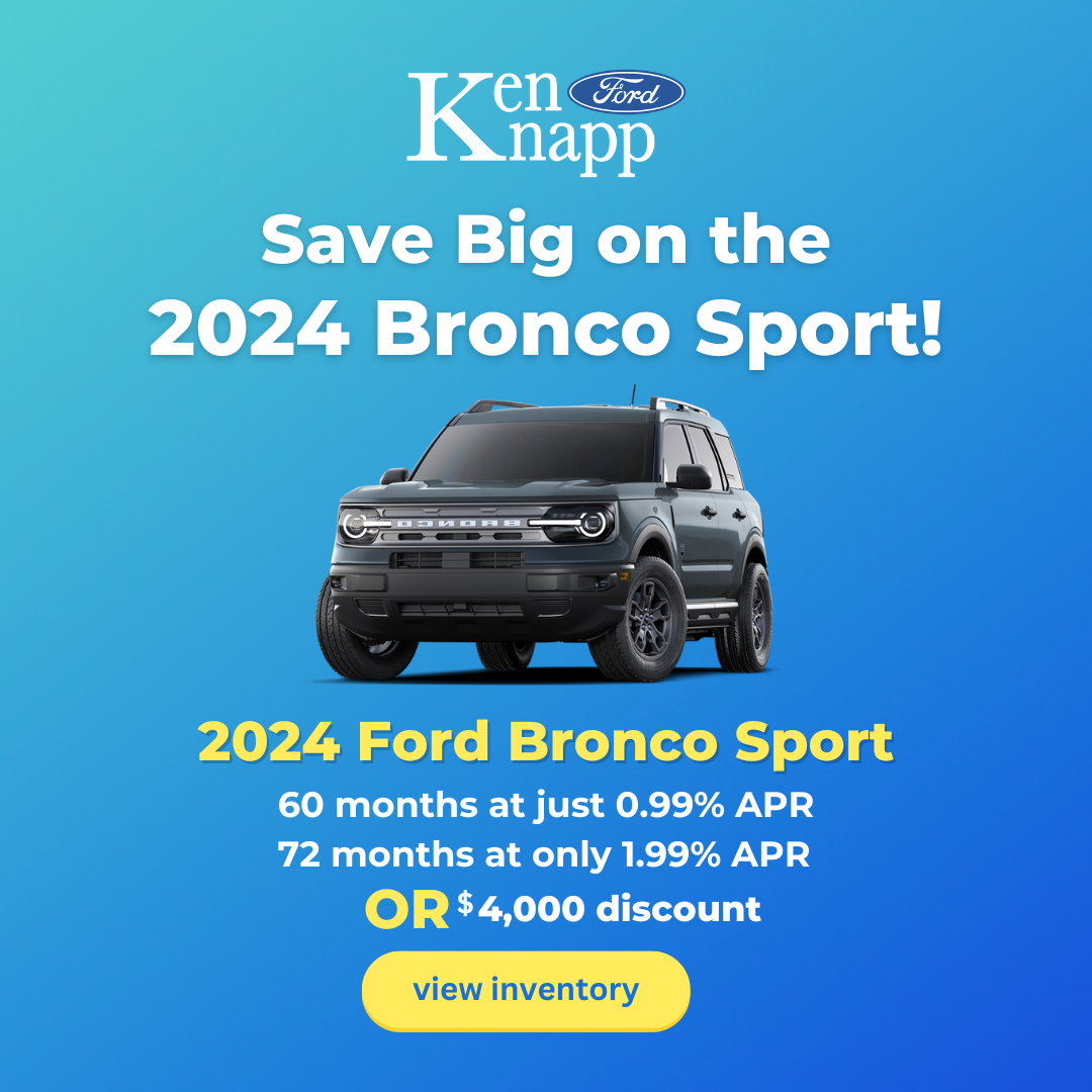You can save big on Bronco Sports! Ken Knapp Ford in Essex