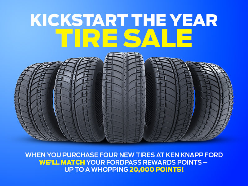 Kickstart Your Year with Ken Knapp Ford’s Tire Sale – Earn Up to 20,000 FordPass Rewards Points!