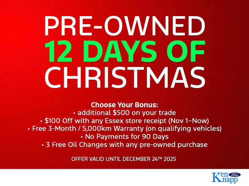 12 Days of Christmas — Used Car Specials