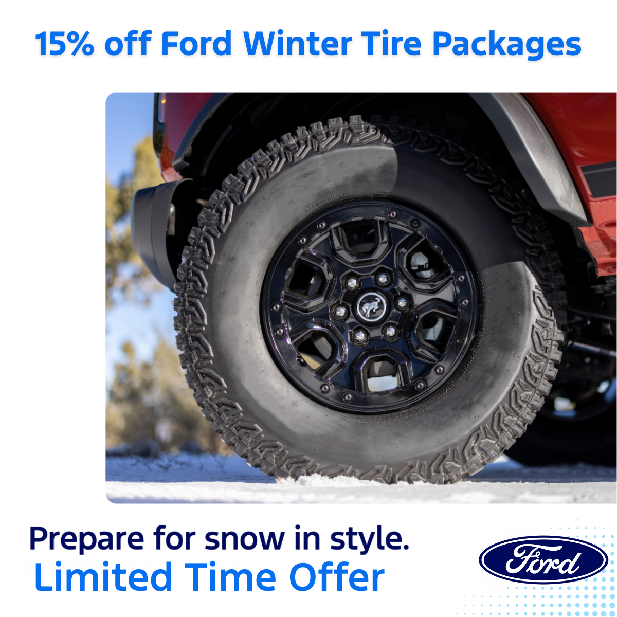 15% OFF FORD WINTER TIRE PACKAGES