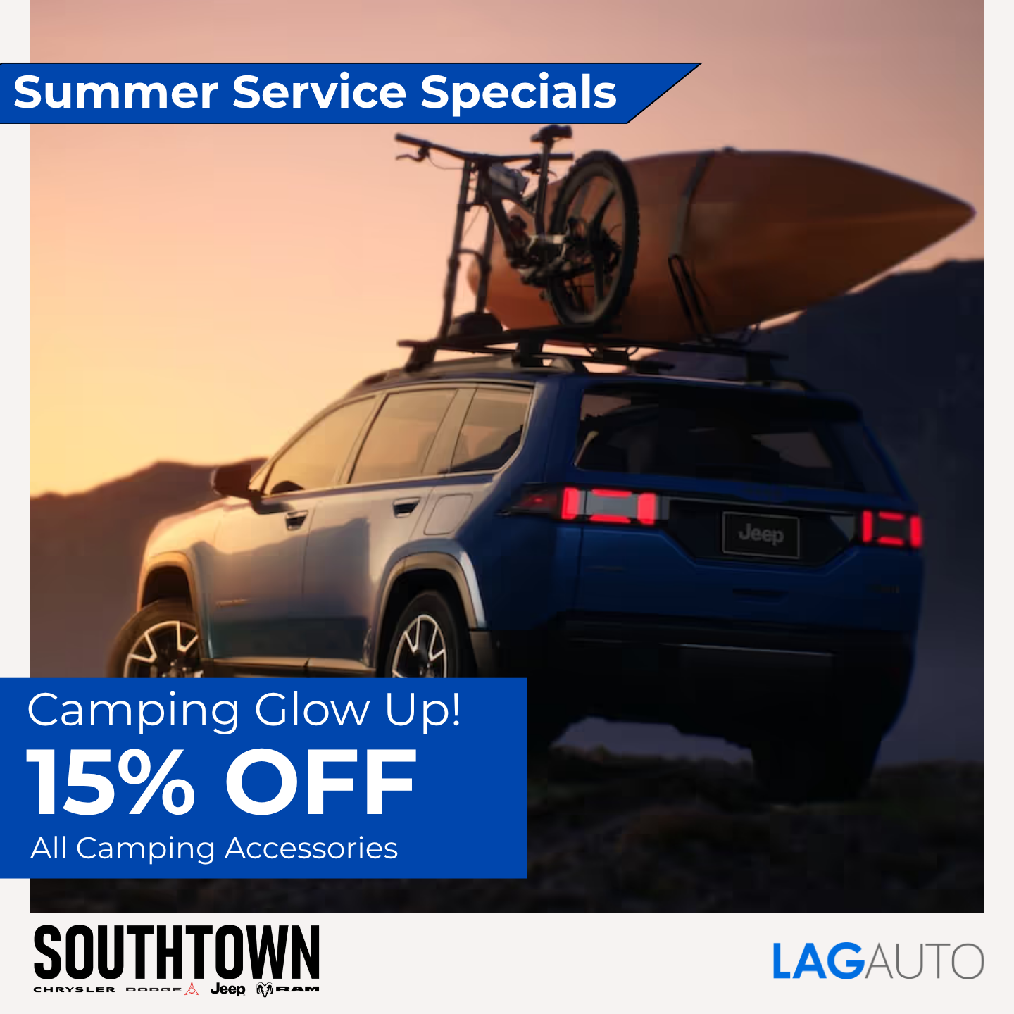 Camping Glow Up: 15% OFF Accessories