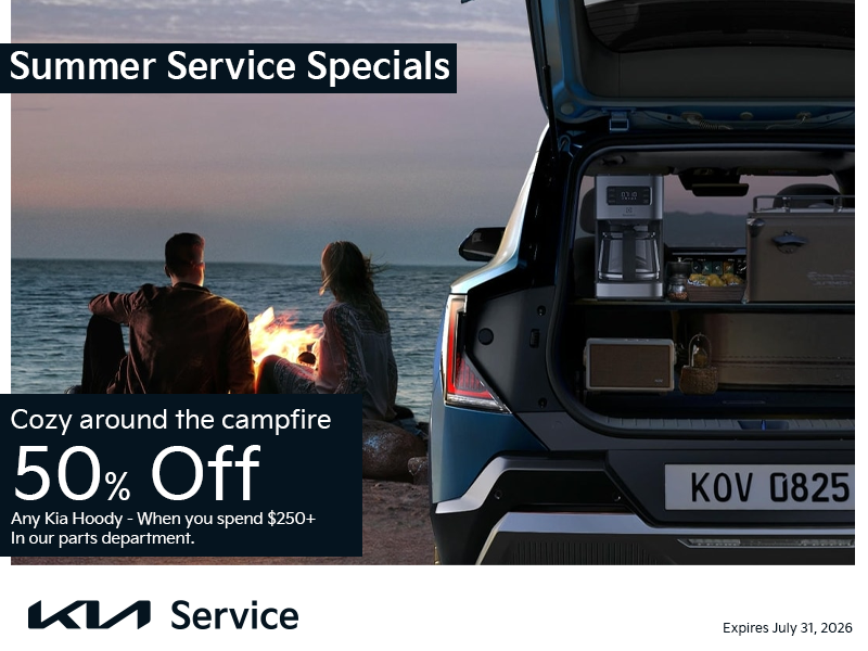 Cozy Around the Campfire: 50% Off Any Kia Hoody