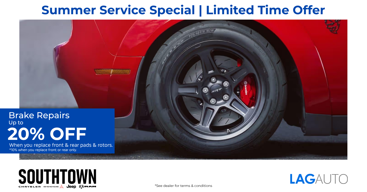 Up to 20% Off Brake Repairs