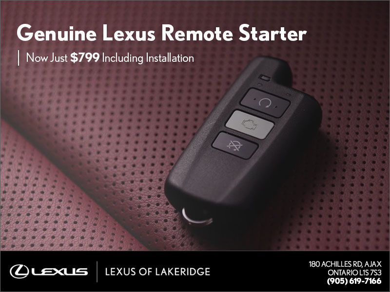 Remote start lexus with shop key fob