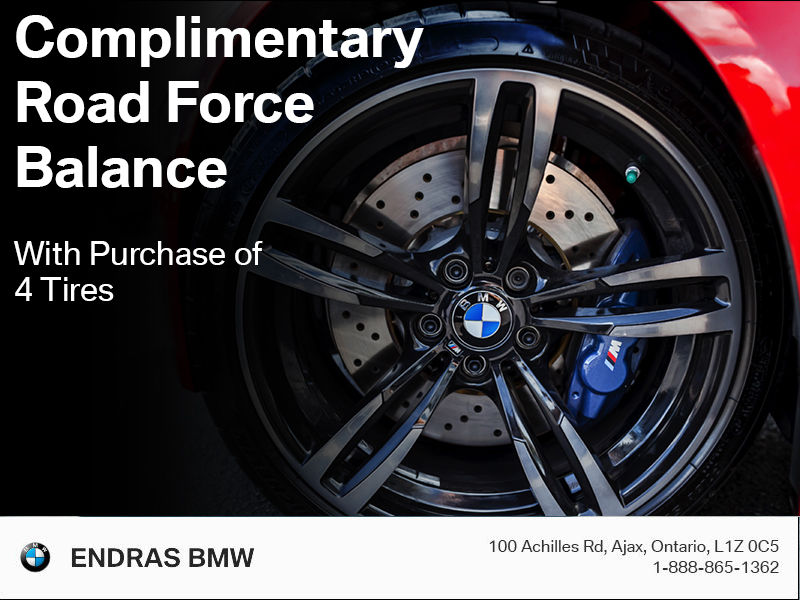 Bmw Durham In Ajax Complimentary Road Force Balance With Purchase Of 4 Tires