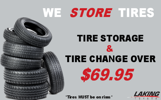 Tire Storage Tire Change Over Special Laking Toyota Promotion