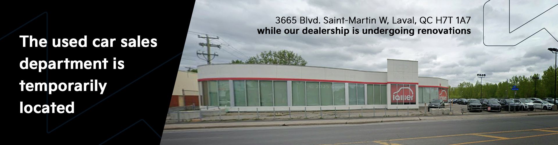 Used vehicles - Temporary location