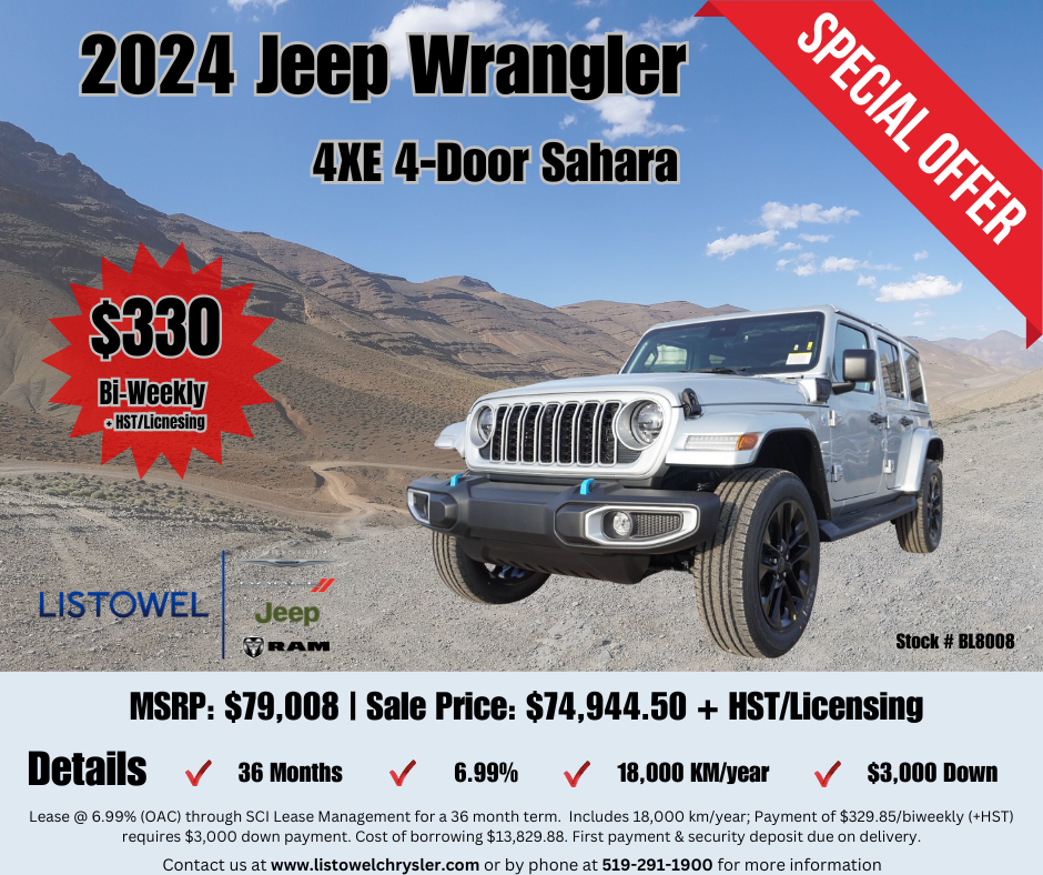 Jeep Wrangler 4XE Lease Special