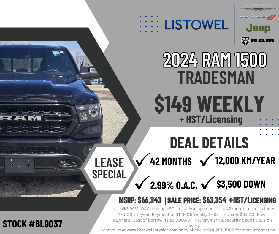 Special Offers in Listowel Listowel Chrysler Dodge Jeep Ram