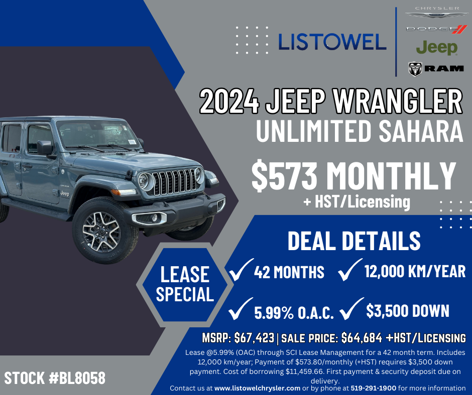 Special Offers in Listowel Listowel Chrysler Dodge Jeep Ram