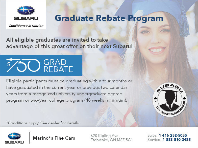 marino-s-fine-cars-in-toronto-subaru-graduate-rebate-program