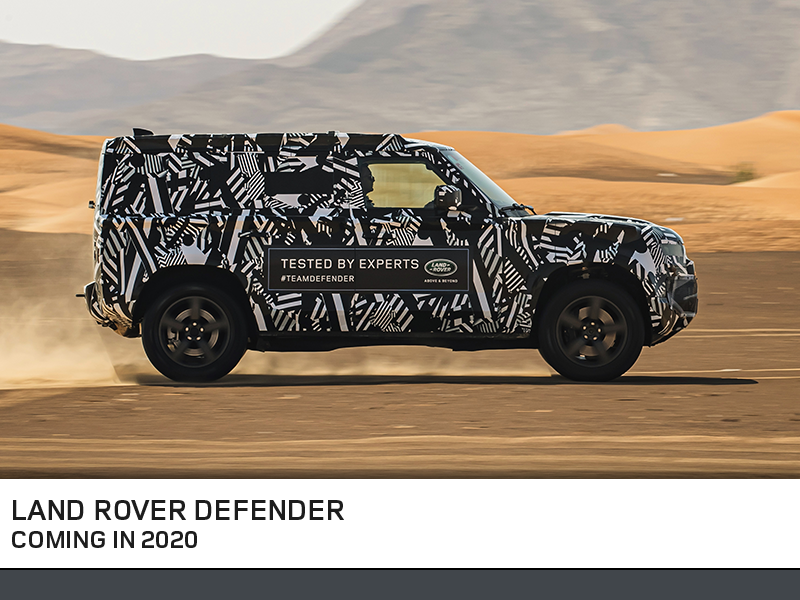 Land Rover Defender. Coming Soon.