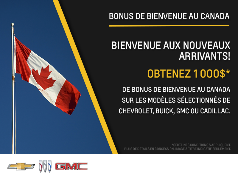 Bonus de bienvenue au Canada