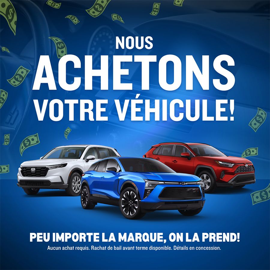 Nous achetons votre véhicule