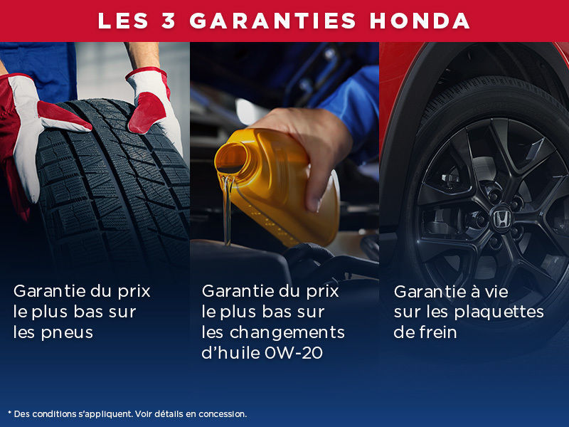 Les 3 garanties Honda