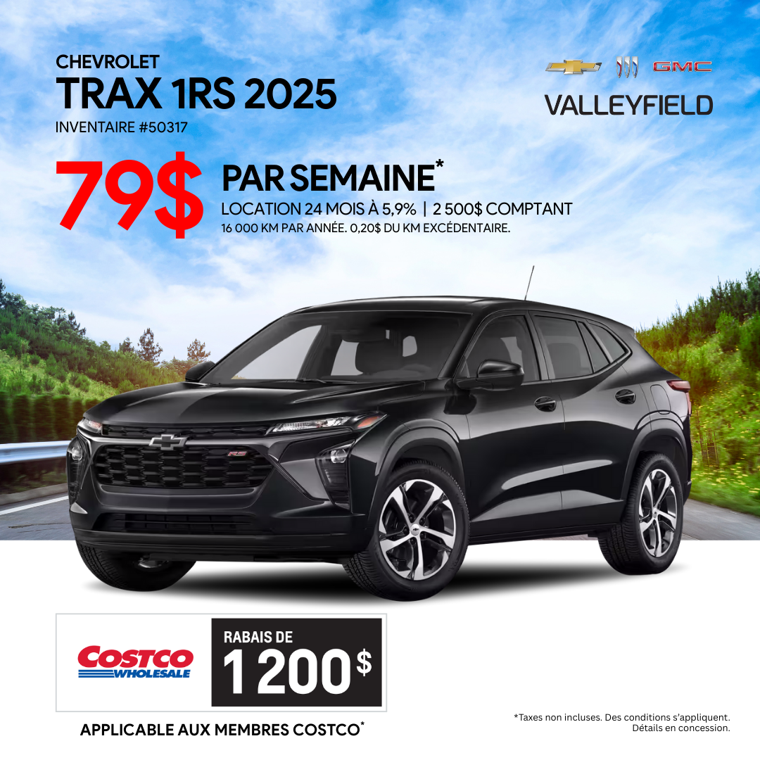 Le TRAX 2025 1RS à seulement 79 $/semaine!