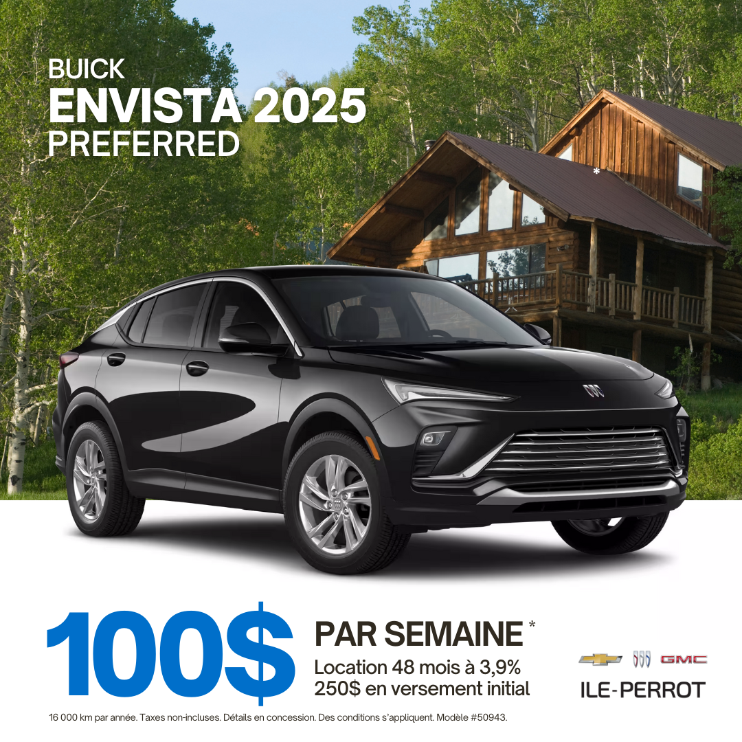 Le Buick Envista 2025 à partir de 100$/semaine!
