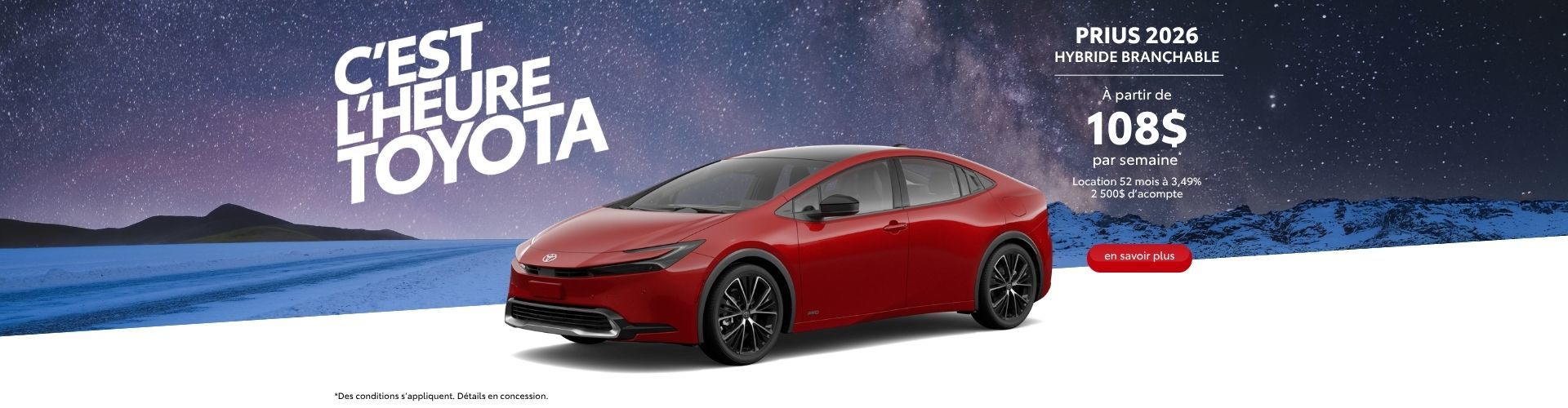 Prius hybride branchable 2026