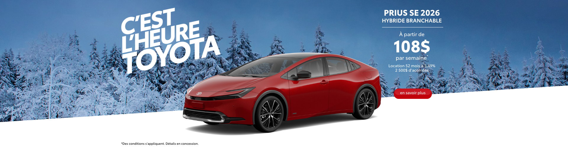 Prius hybride branchable 2026