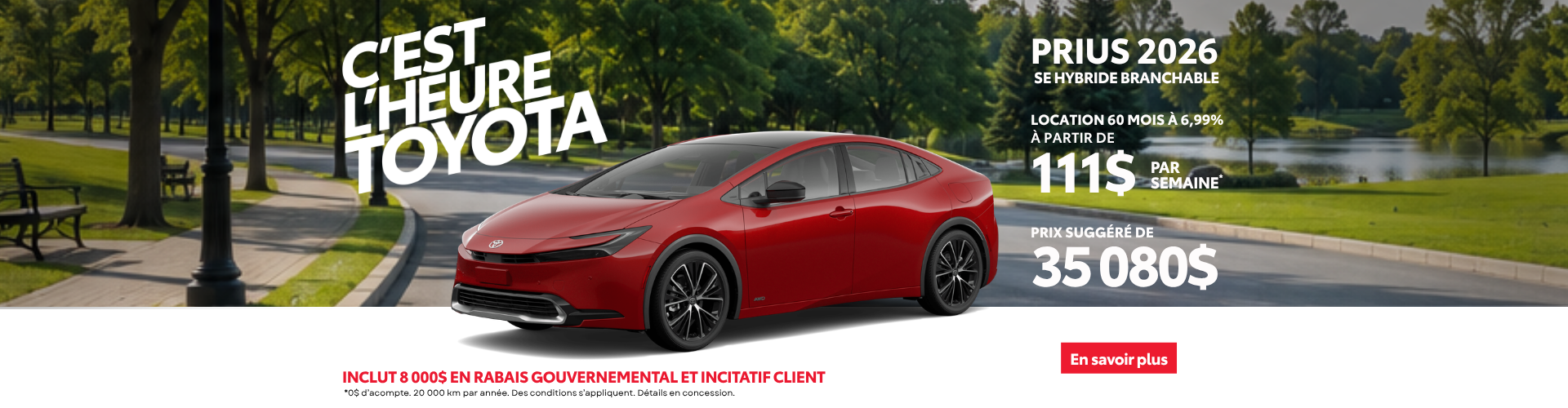 Prius hybride branchable 2026