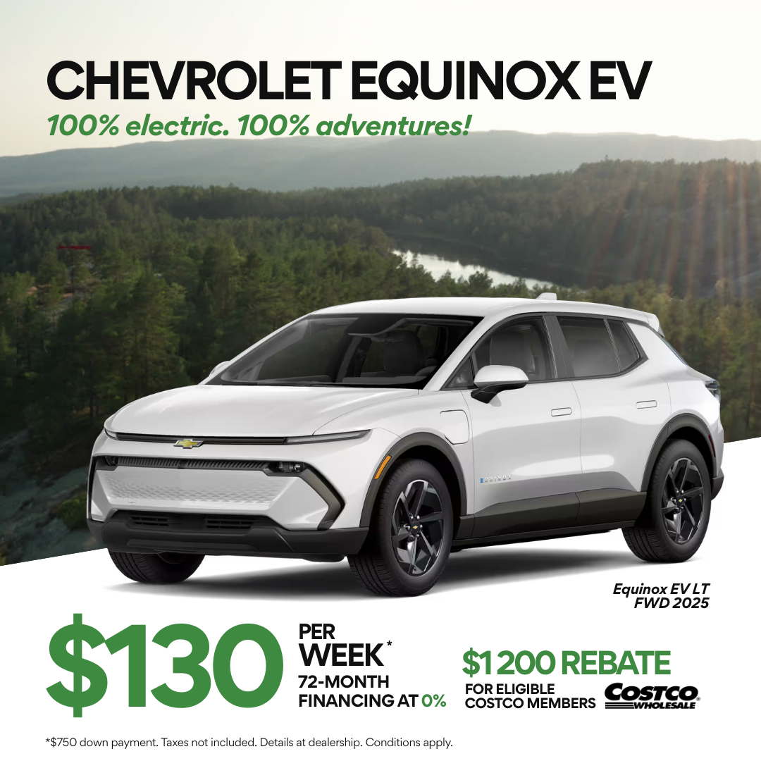 Your 2025 Chevrolet Equinox EV from $130/week