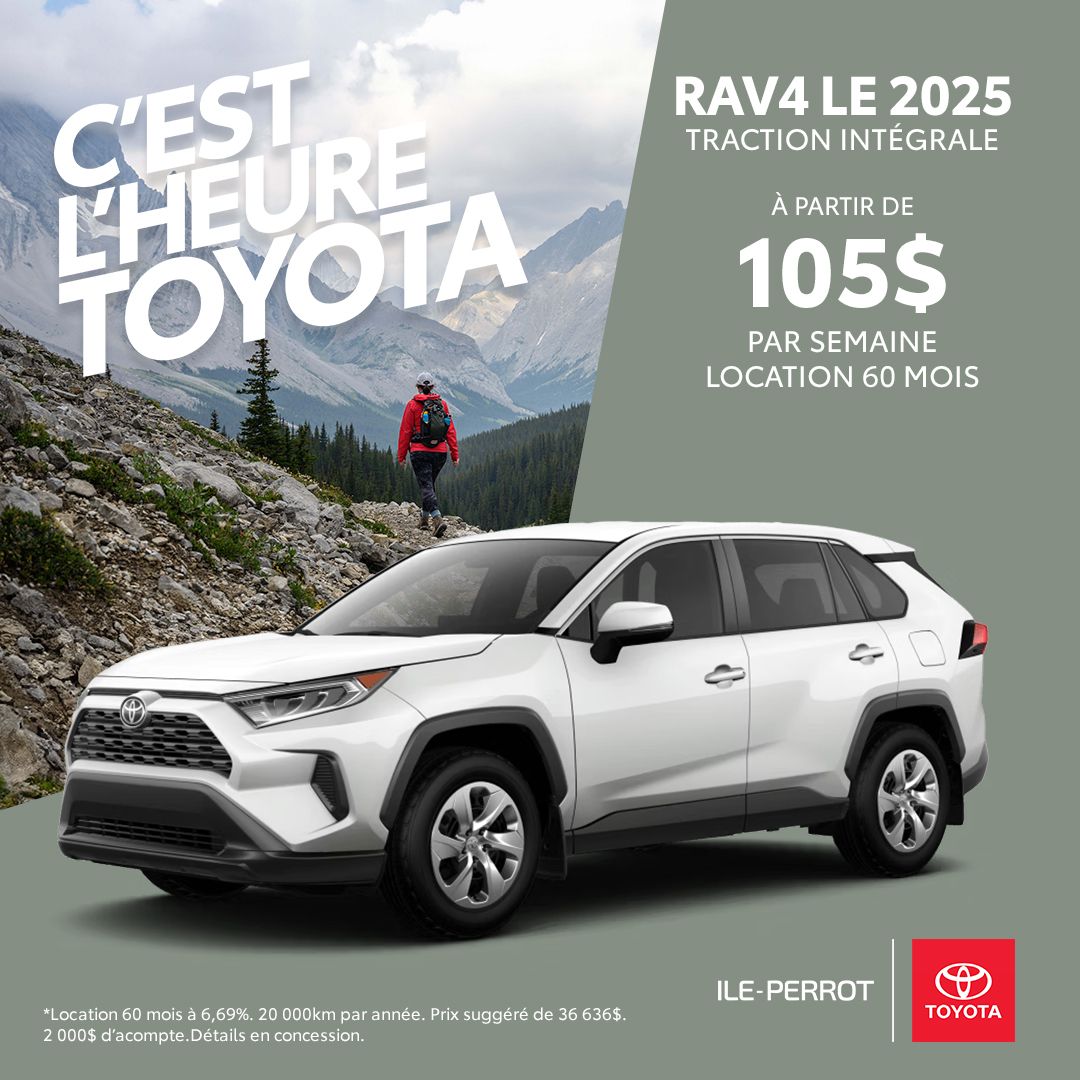 Votre aventure avec le RAV4 2025 commence à partir de 105$/semaine!