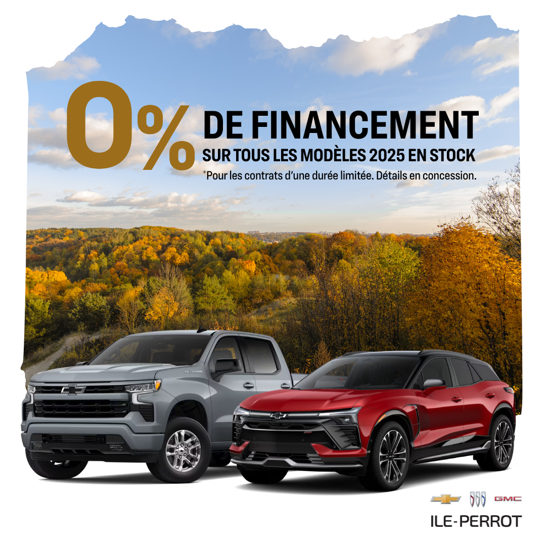0% de financement sur tous les modèles GM 2025