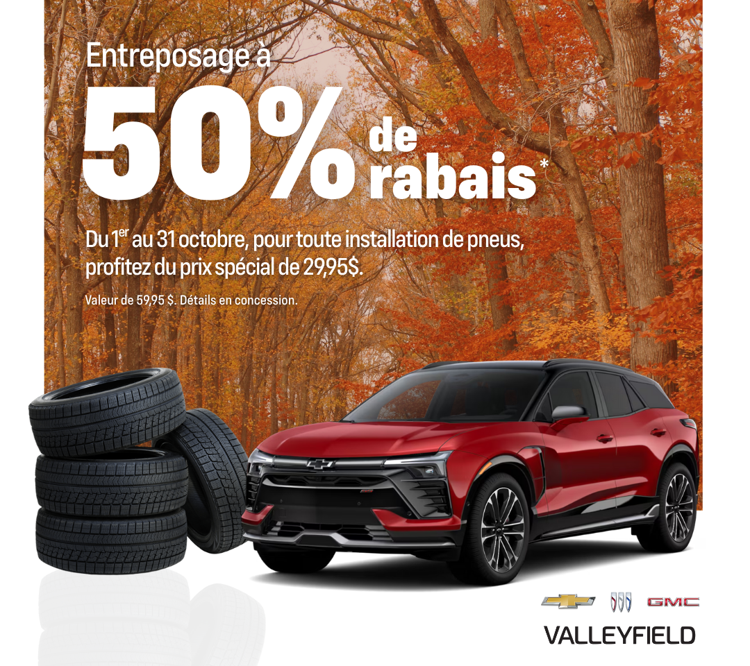 Entreposez vos pneus à moitié prix!