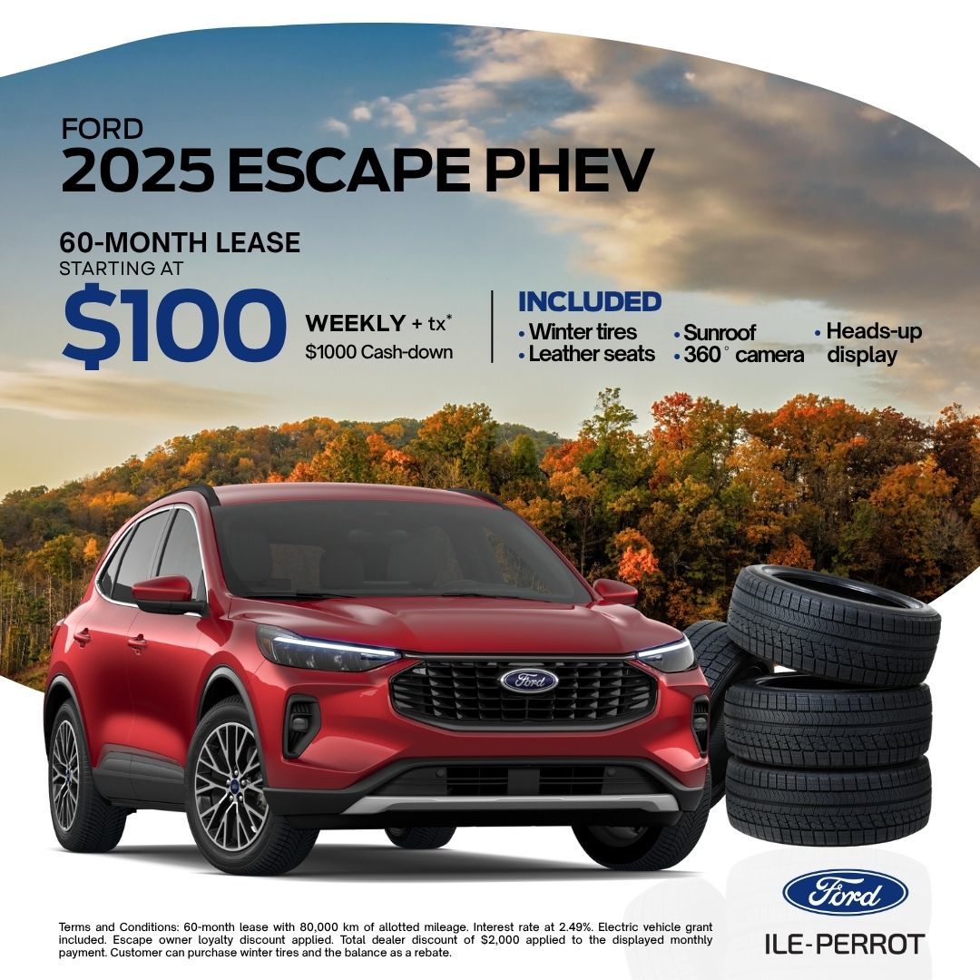 Winter tires included on the Escape PHEV!