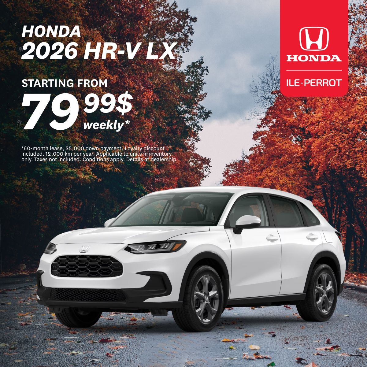 The HR-V is waiting for you from just $79.99/week!