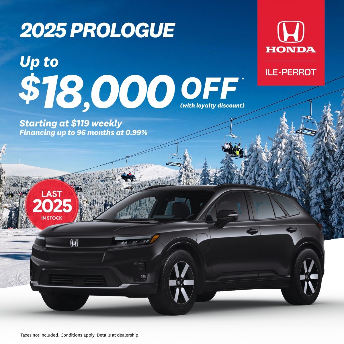 Up to $18,000 Discount on the 2025 Prologue