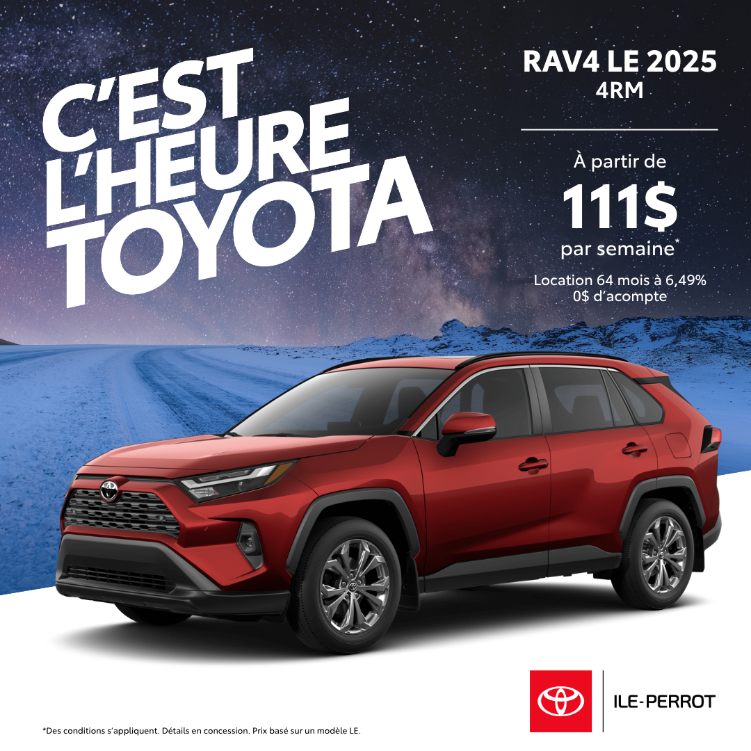 Toyota RAV4 LE 4RM 2025 – Plusieurs unités disponibles!