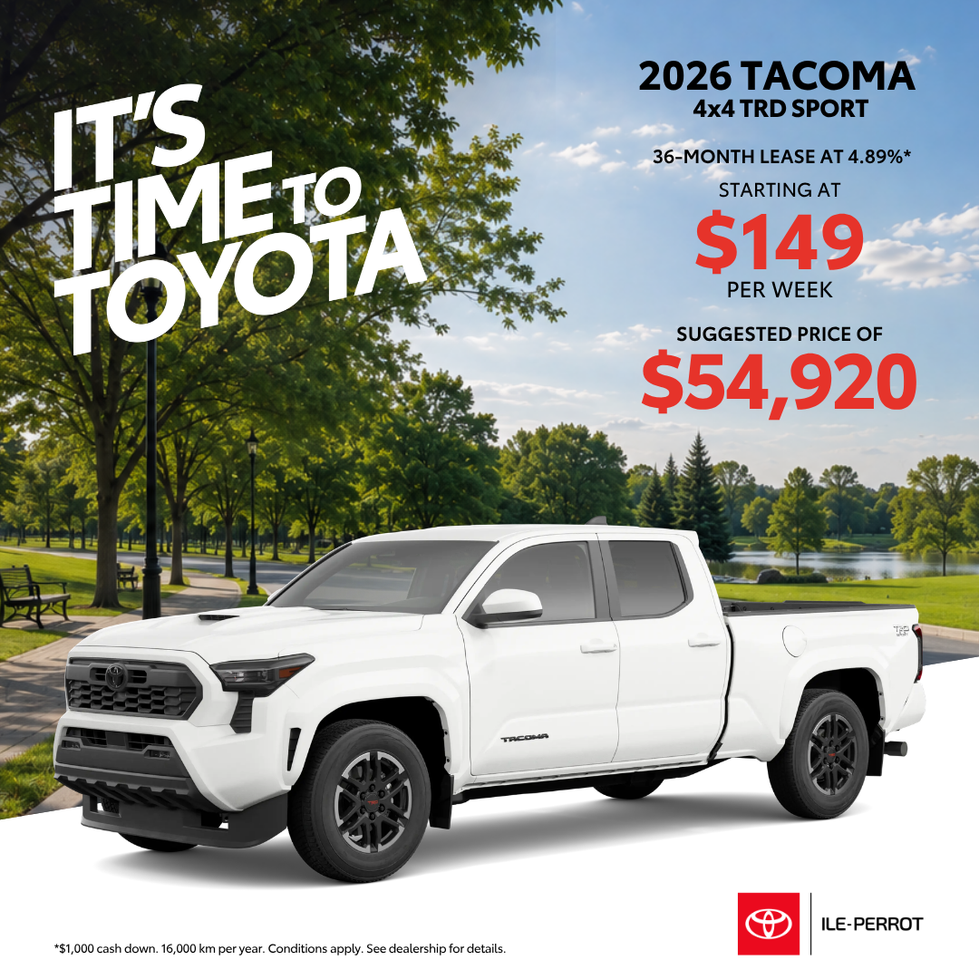 2026 Toyota Tacoma TRD Sport at $149/week
