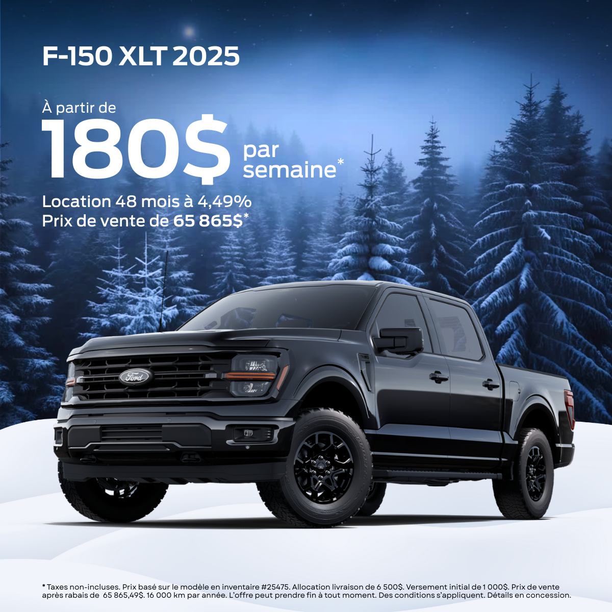 Le F-150 2025 à partir de 180 $/semaine