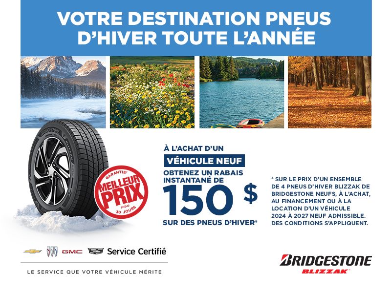 Rabais de 150$ de pneus de l'année